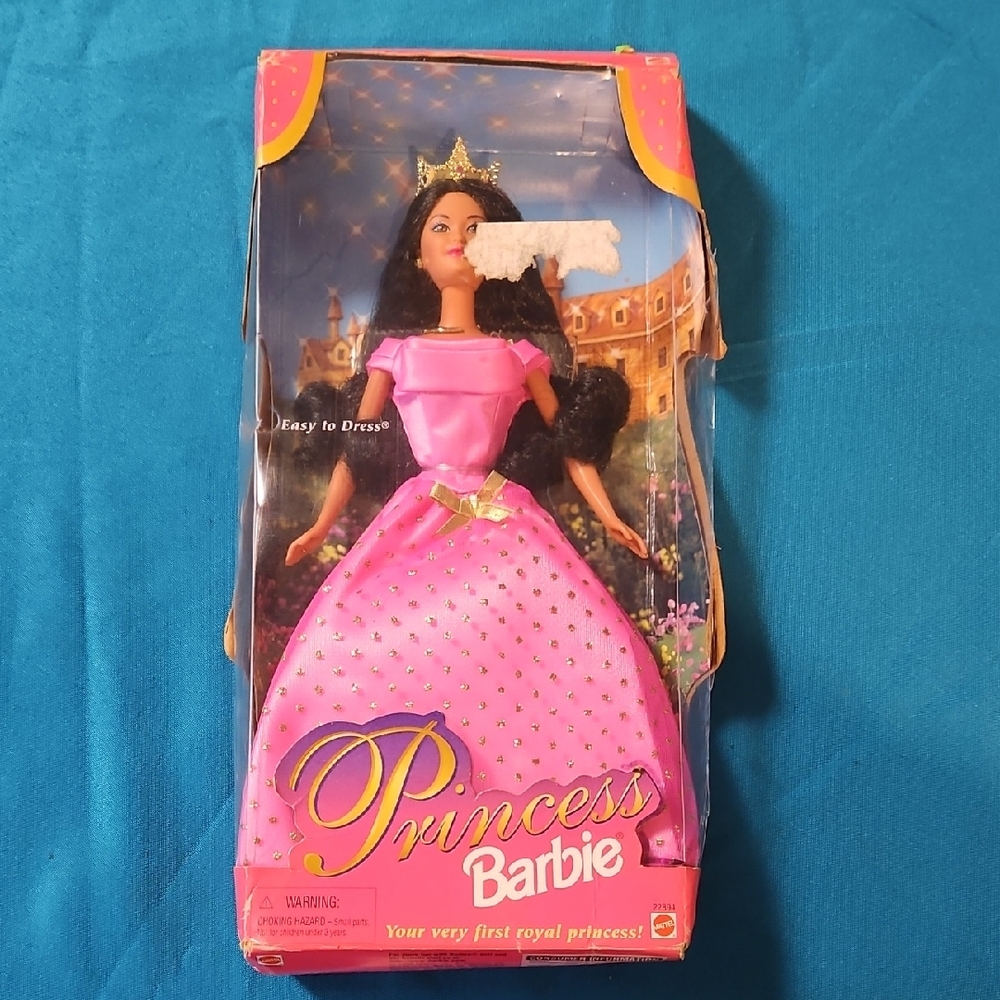Barbie Princess Doll in Pink Gown with Gold Crown